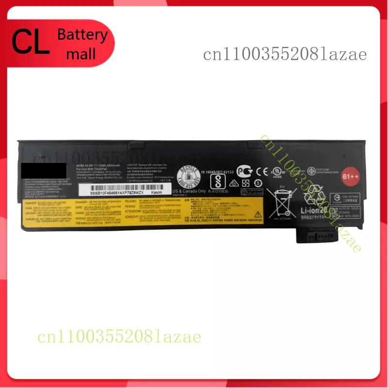 New Genuine 61++ 72WH 01AV427 01AV423 Battery For Lenovo ThinkPad T470 T480 T58