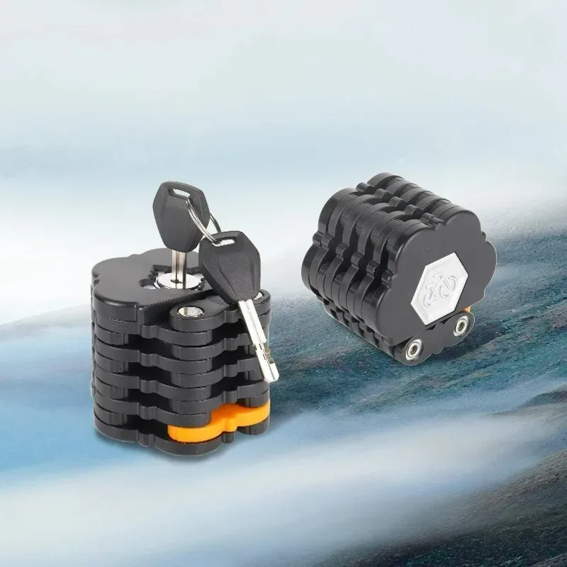 

For Motorcycle E-bike Lock MTB Road Bike Accessories Bicycle Folding Lock Portable Alloy Steel Anti-theft Safety Lock