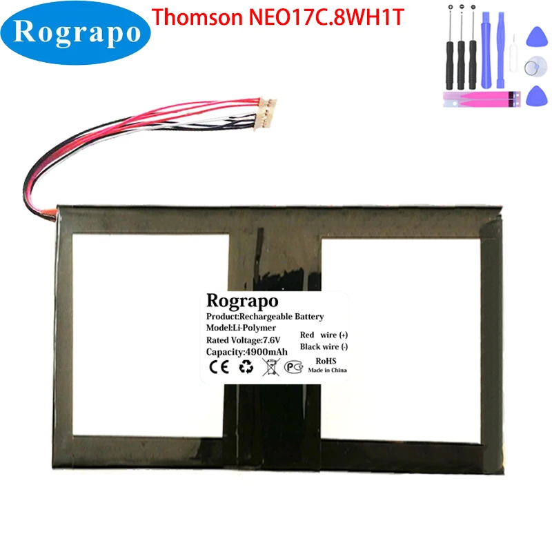 جديد-بطارية كمبيوتر محمول 10 دبوس 8 سلك قابس 7.6V 4900mAh Thomson NEO17C.8WH1T