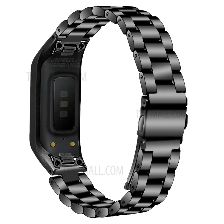 

Stainless Steel Three Beads Wrist Watch Band with Frame for Samsung Galaxy Fit-e/SM-R375 - Black