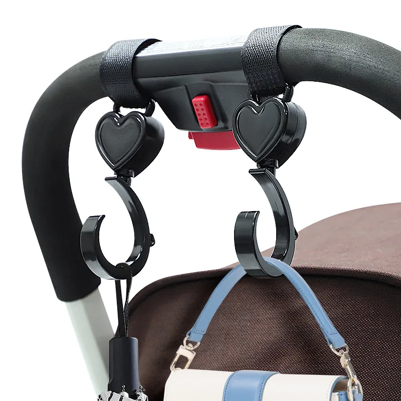 2pcs Baby Stroller Hook Electric Bike Pet Car Hook Multifunctional 360 Degree Rotating Hook Crib Hook