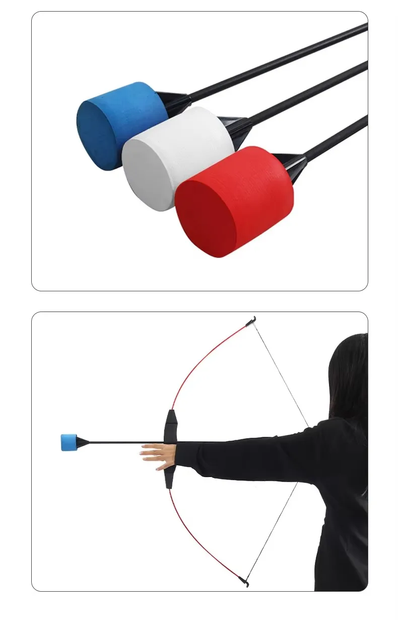 CS Sponge Arrow Traditional Recurve Bow Archery Recreation Foam Tip Arrow Outdoor Bow Shooting Sports Accessories Tag Arrow 3pcs