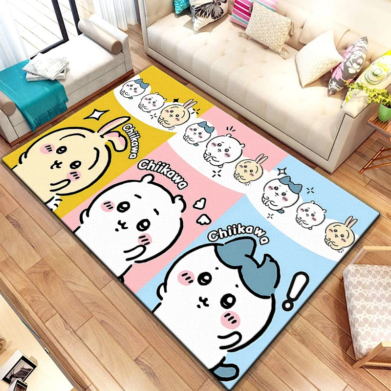 Cartoon Chiikawa Carpet, Children's Living room Bedroom floor mat Kitchen mat Bedroom Mat,bedroom decor birthday gift Yoga mat