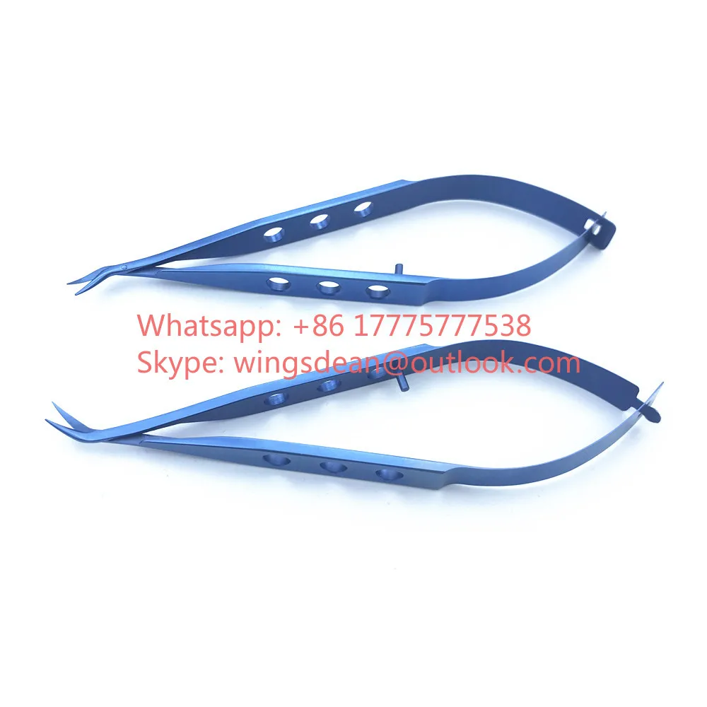 

Titanium Ophthalmic Castroviejo Corneal Iris Scissors Left/Right Veterinary Ophthalmic Surgical Instrument