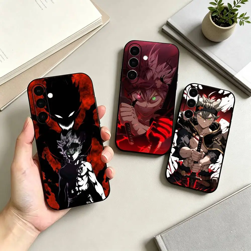Insane Anime Black Clover A-Asta  Phone Case Black Silicone Soft For Samsung Galaxy A73,A72,A71,A70,A53,A52,A51