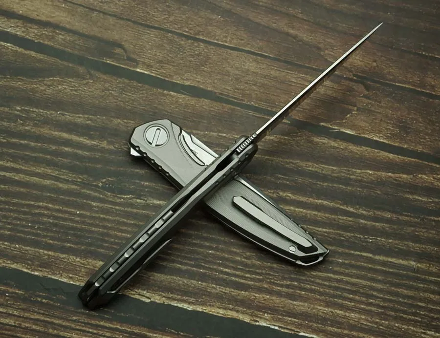 Astrum cuchillo plegable M390 hoja titanio mango cerámica EDC - imagen 4