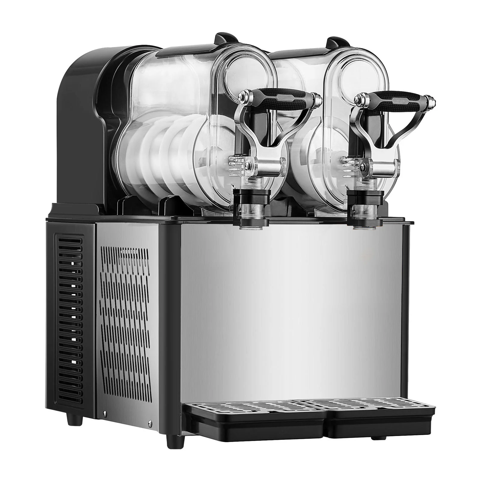 

VEVOR Commercial Slushy Machine, 3Lx2 Double Tank Frozen Drink Machine, Stainless Steel Margarita Smoothie Frozen Drink Maker