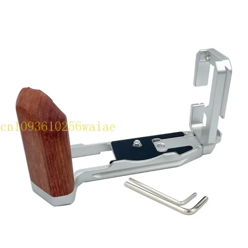 652F Camera Hand Grip for X-T5 Aluminum Alloy Video Bracket Accessories L Plate Wooden Side Grip Quick Release Plate