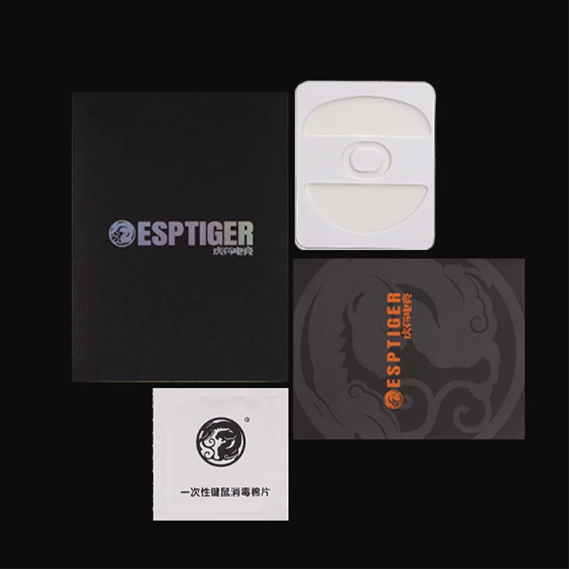 1 Pack Original Esptiger ICE V2 Mouse Skates For MCHOSE AX5/A5/A5 PRO/PRO MAX Mouse White Arc Esports PTFE Mice Feet Glides