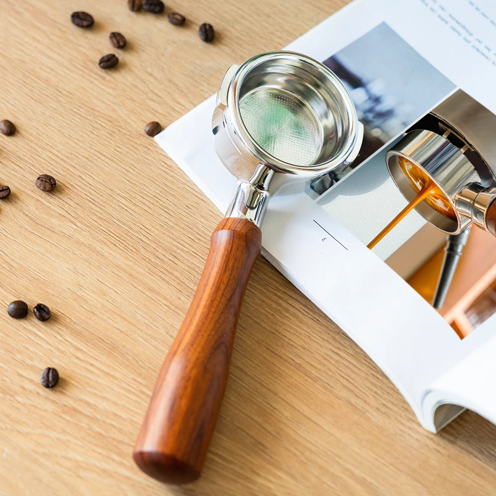 universal 58MM coffee machine handle Stainless Steel Coffee Machine Handle Bottomless Filter Portafilter  Espresso Coffee Tool