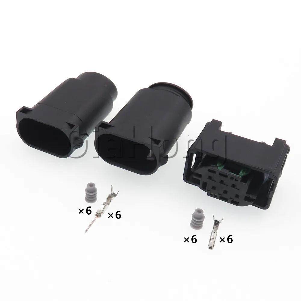 1 Set 6 Ways Auto AC Assembly Sensor PCB Connector 1-967616-1 7M0973119 1-967587-3 1-968818-3 Low Current Electrical Socket