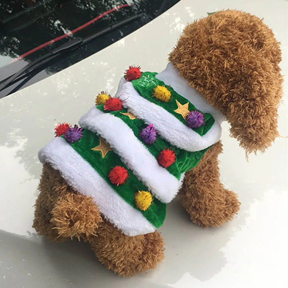 

Pumpkin Christmas Tree-shaped Dog Clothes Xmas Trees Outfit Costume Sweater Xlarge Size