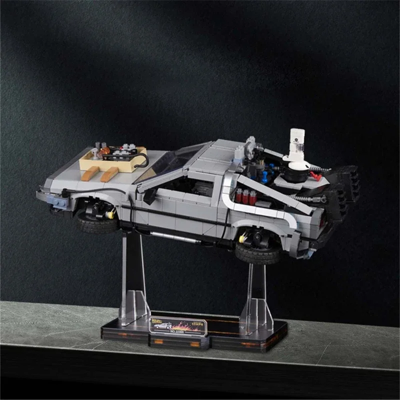 Display Stand for Lego Back Future Time Machine 10300, 5MM Acrylic Stand for Lego 10300 (No Model Set Included)