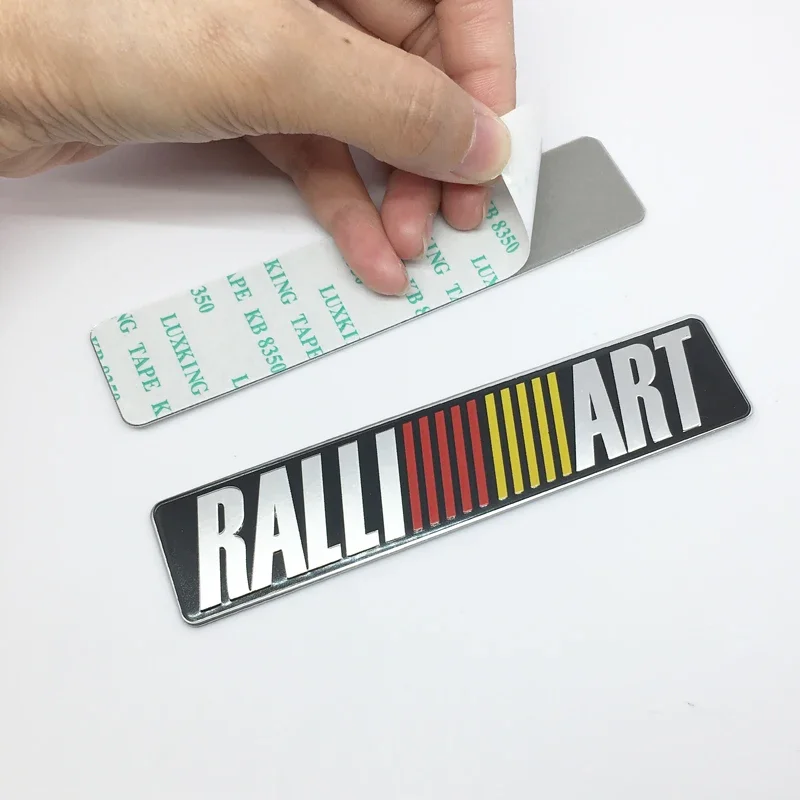 ثلاثية الأبعاد الألومنيوم ملصق رسائل RALLIART شعار السيارة شارة الشارات اكسسوارات لميتسوبيشي لانسر asx أوتلاندر باجيرو جالانت