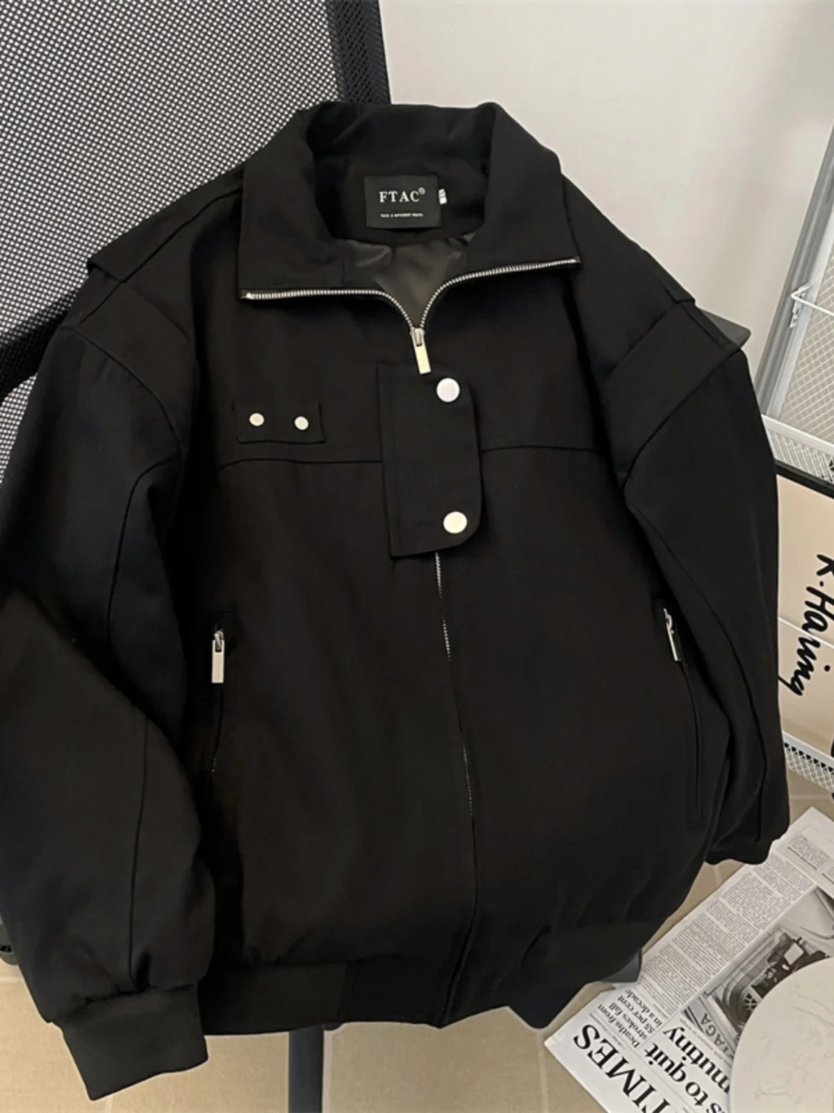 

American Vibe Pilot Jaet Men's Spring Autumn Loose ort Sle Cool Brand Top Couples Outerwear Youth Faion Casual Coat