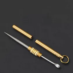 Titanium Outdoor EDC Portable Toothpick Bottle Fruit Fork Ear Wax Cleaner Toothpick Tube Durable Reusable than Floss