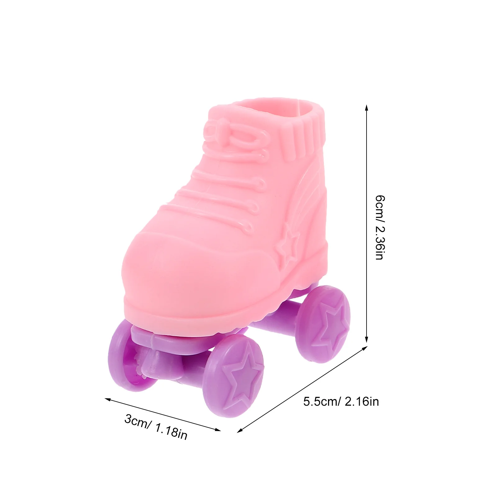 3 pares mini patins para escala 1/8 minúsculo sapato de plástico decoração charme acessórios para casa de bonecas diy artesanato playset coleção