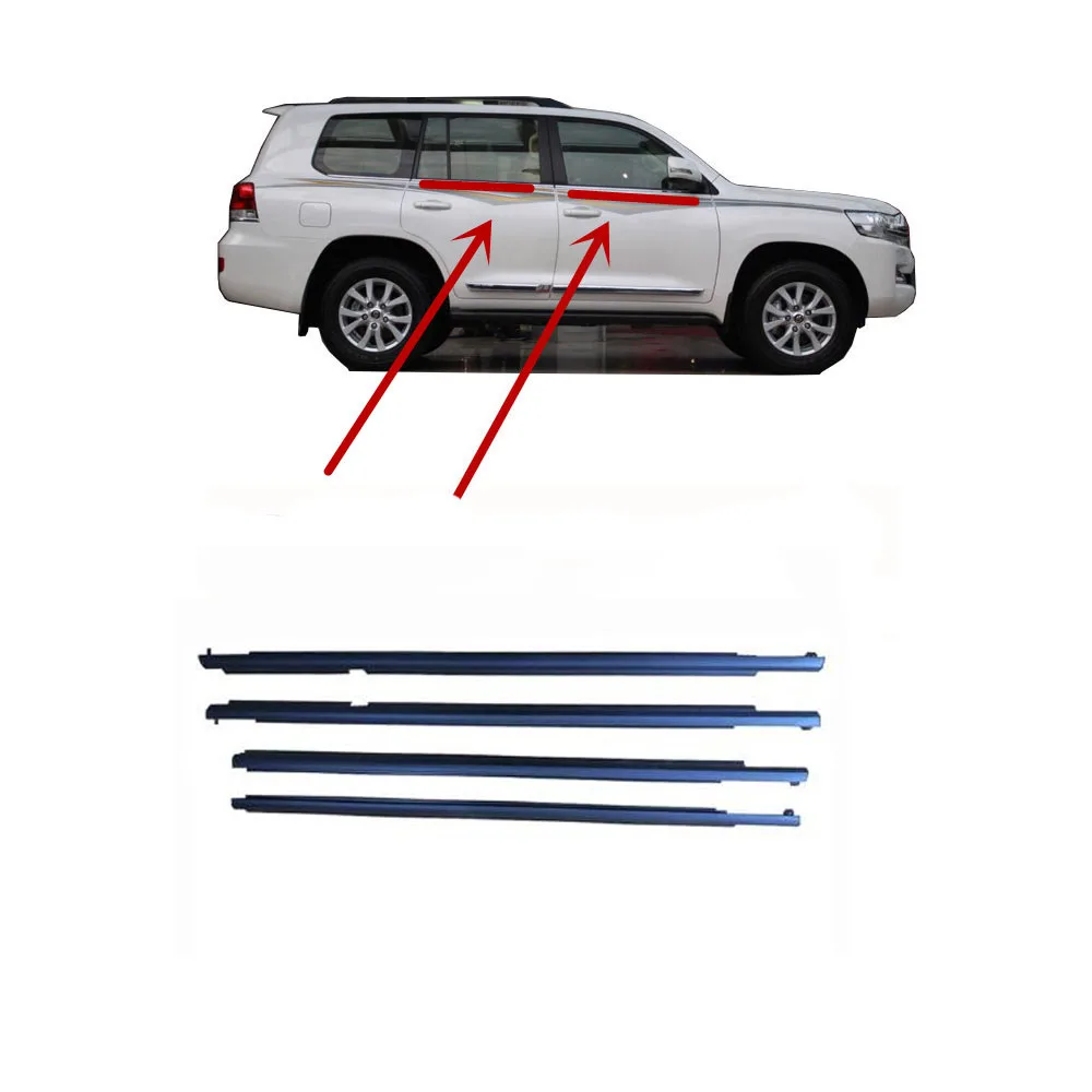 

4 Pcs Front Windows Rubber Outside for Toyota Land Cruiser LC300 2020-2022 Protecter Weatherstrip Seal for Glass Outer Laminate