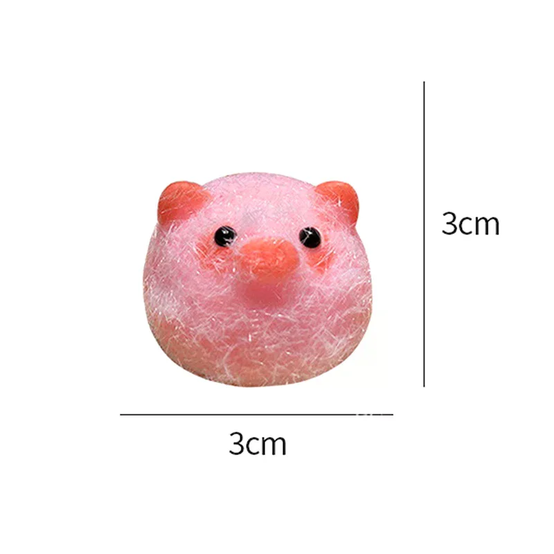 1pc ミニチュアひよこ豚動物リリーフスクイーズおもちゃスティッキーミニペンギンアヒルストレスリリーフかわいい新しいフィジェットおもちゃ