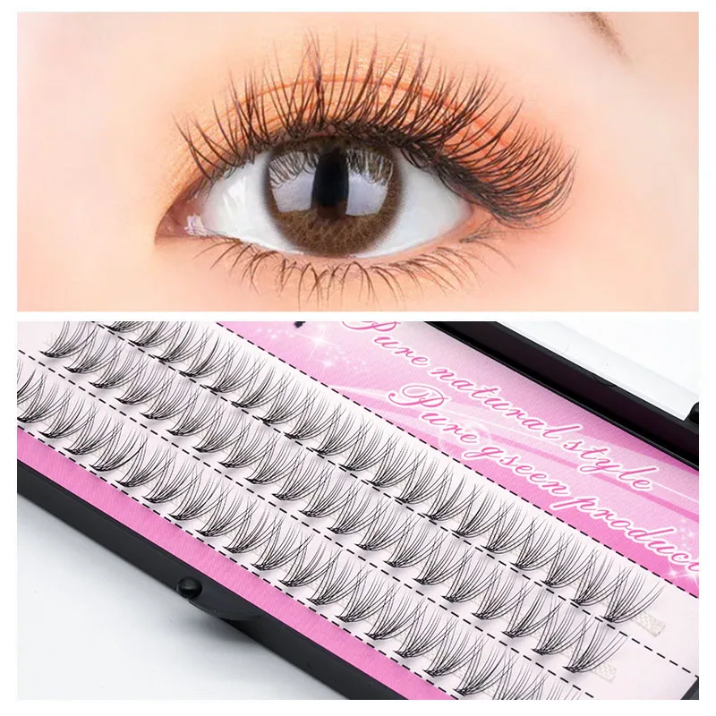 10D Cluster lashes, A box/60 Bundles of 0.1mm thick Individual Lashes, Natural Eyelashes Extensions, Makeup Tool false eyelashes