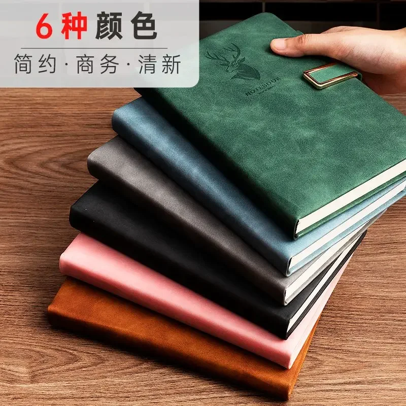 Notebook, thick notebook a5, simple student diary, leather retro, business, meeting, notebook, notepad.