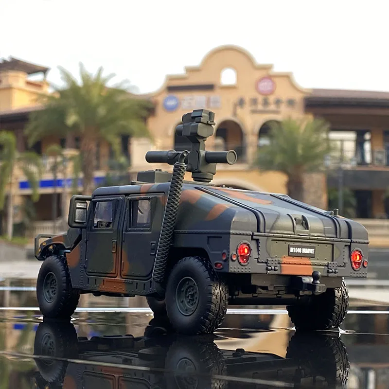 1:32 Hummer H1 Alloy Armored Car Model Diecast Metal Modified Off