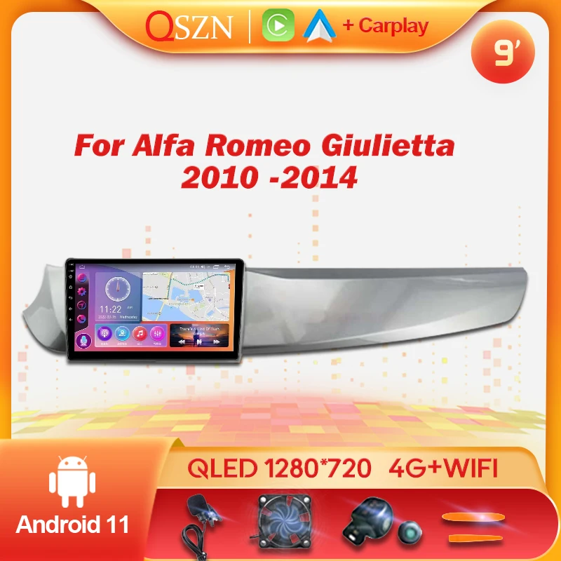 QSZN For Alfa Romeo Giulietta 2010-2014 Car Radio Multimedia Stereo Player GPS Navigation Auto Radio Bluetooth WIFI No 2din DVD