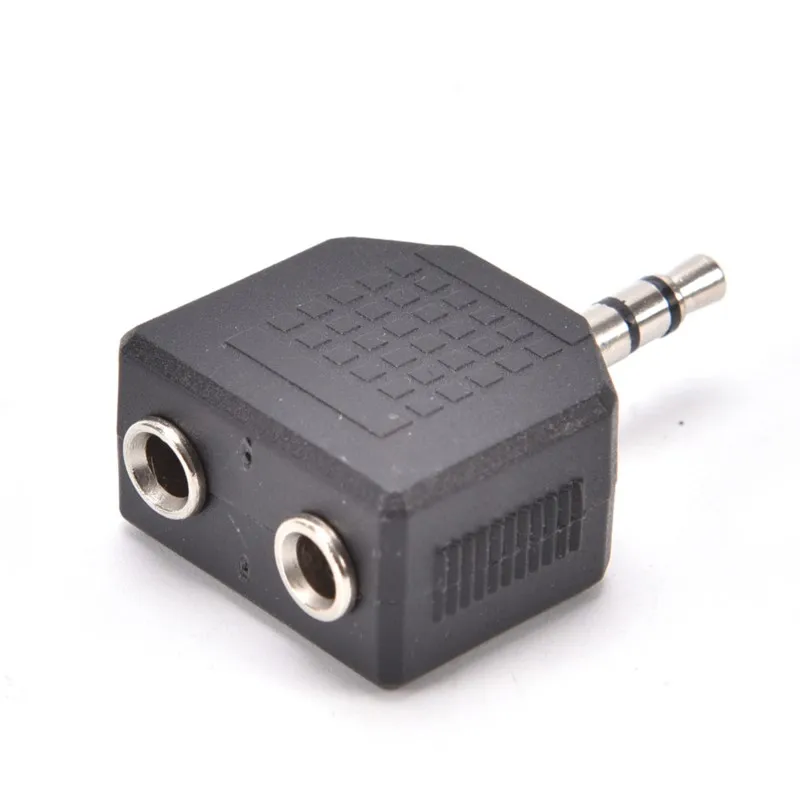 2pcs Mini Stereo 3.5mm Audio Jack Male to Dual 3.5mm Female Double Earphone Headphone Y Splitter Adapter Plug for MP3 Phone