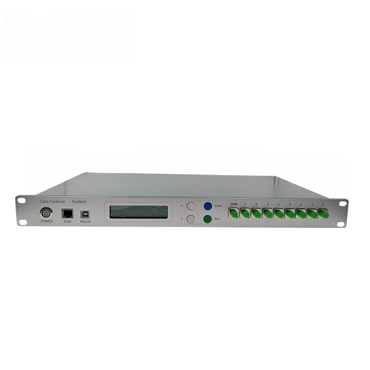 1xN U Rack, Optical Switch 1X8 Fiber Optical Switch Equipment, Mechanical