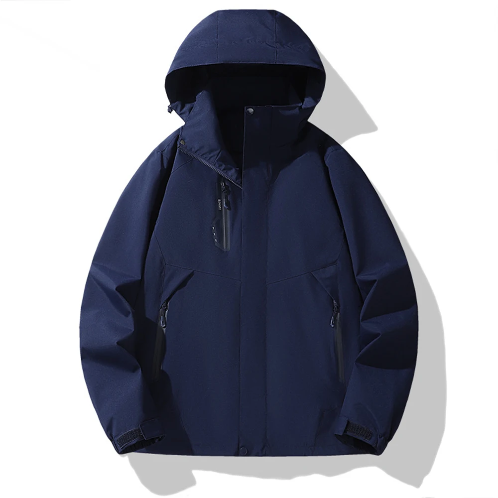 고품질 남녀공용 아웃도어 방수 방풍 탈부착 후드 등산용 싱글 레이어 하드쉘 재킷