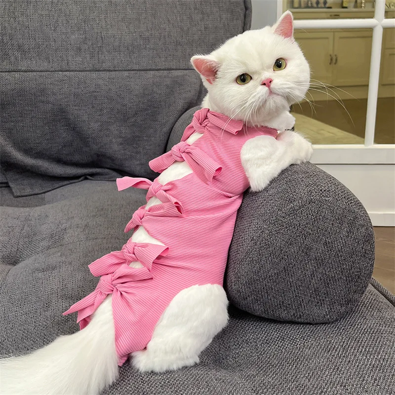 Cat Surgery Recovery Suit for Abdominal Woundsor or Skin Diseases Substitute E-Collar & Cone,Cat Onesie After Surgery Wear