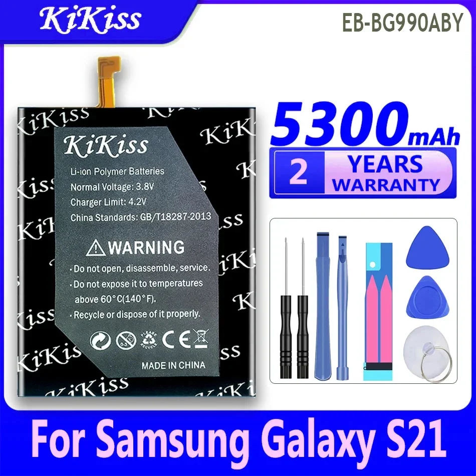 5300mAh KiKiss Powerful Battery EB-BG990ABY For Samsung Galaxy S21 FE 5G SM-G990 Mobile Phone Batteries