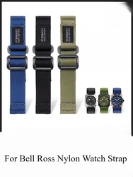 Hook and Loop Fastener Nylon Watch Strap Men, for Bell&Ross Precision Panerai Hamilton Waterproof Sweatproof Watchbands 20 22mm