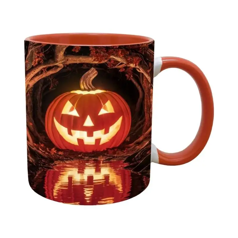 Seasonal Cup for Coffee and Tea with Handle and Fall Table Accent