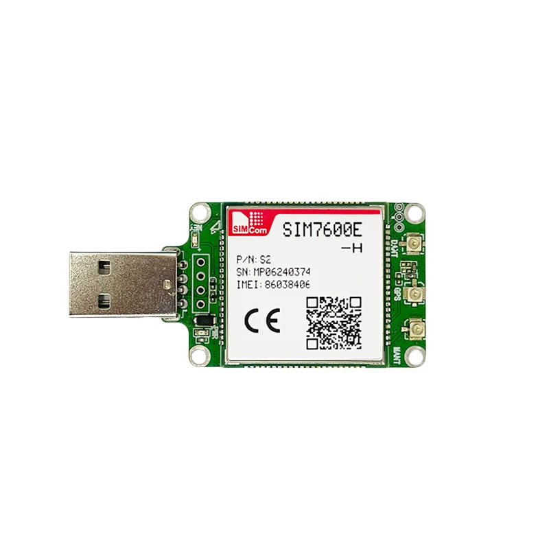 SIMcom SIM7600E-H USB Dongle LTE CAT4 Module GNSS With FPC+GPS antenna (optional) breakout kit for Europe/Middle East/Africa