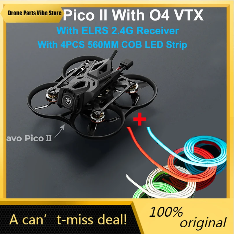 

FyBETAFPV Pavo Pico II Brushless Bwhoop Quadcopter ELRS 2.4G RX / O4 SBUS 2S For O4 Air Unit Pro VTX LAVA 1102 14000KV Motor FPV