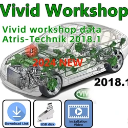 2024 Nieuwste Auto-Software Levendige Workshop Data Atris-Stakis Technik 2018.01V Multi-Talen Frans Polish Spaanse Link Udisk