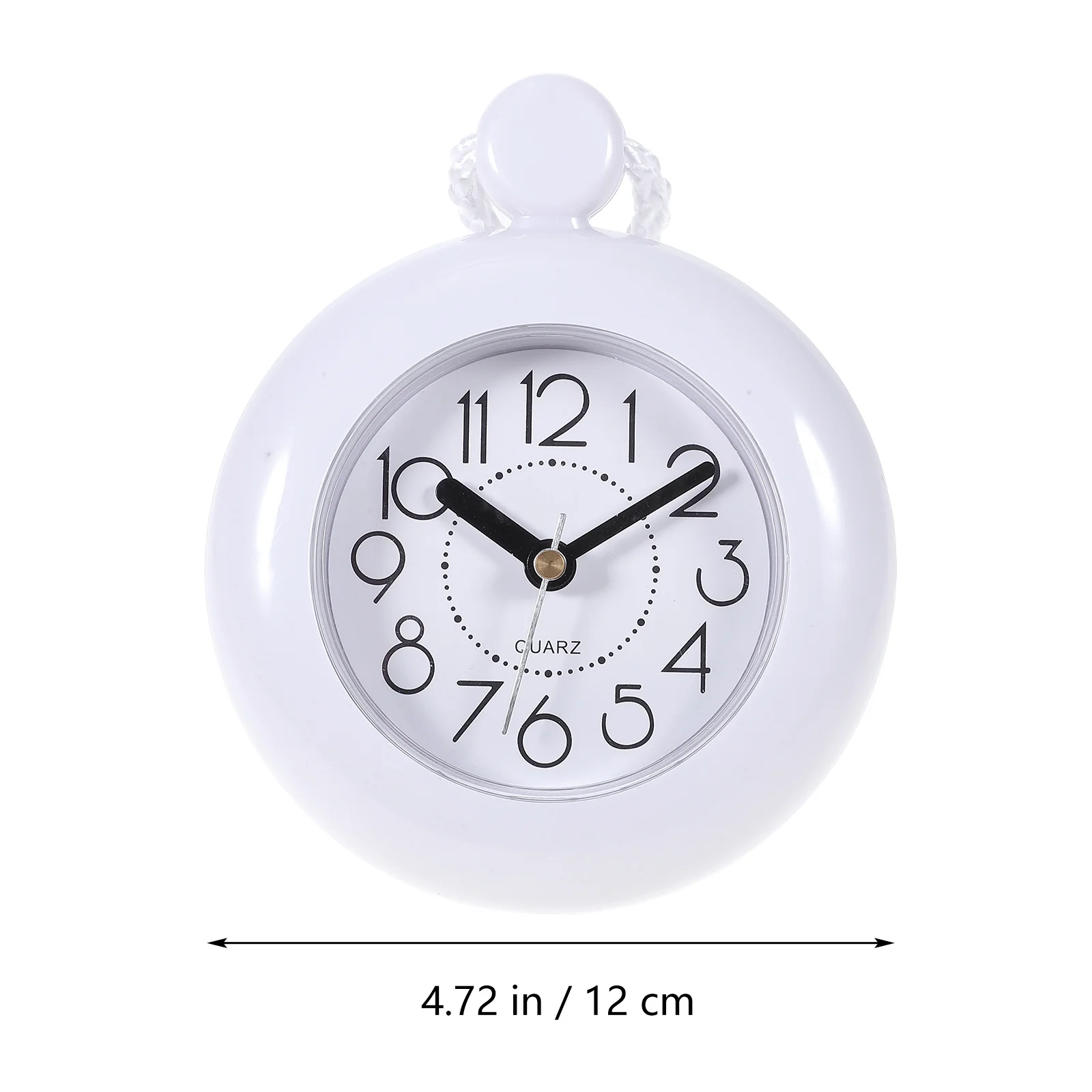 

Hanging Clock Adorn for Bathroom Waterproof Wall Mounted Silent Clock Mute Operation Home Decor Timepiece Shower Room Use