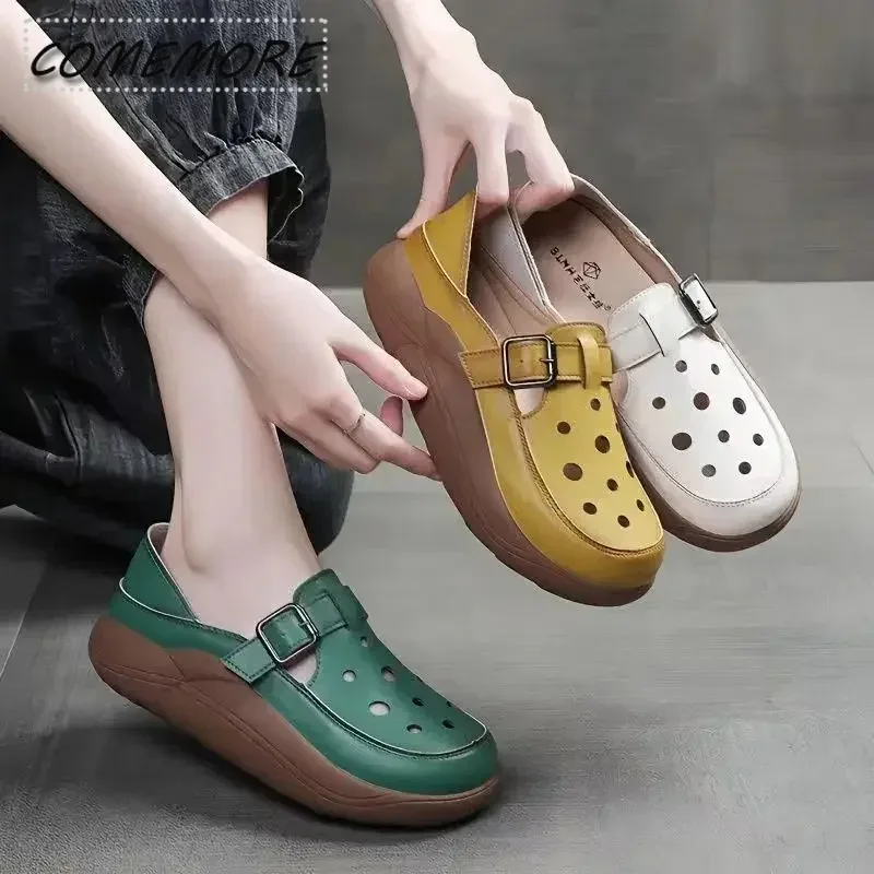 Women‘s Flats Loafers Platform Sport Shoes Sneakers Designer New Running Shoes Casual Round Head Breathable Spring Green Outdoor