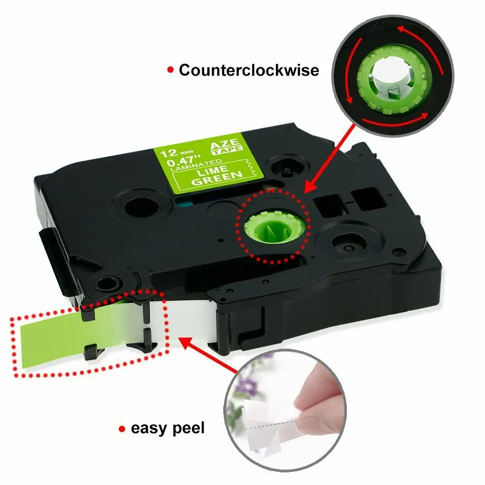 Aken Label Tape 231 Compatible for Brother P-touch Matt Label Sticker Tape 12mm for P-Touch D210 1230PC 1280 P710bt Label Maker