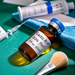 Lactic Acid Peel Solution 20% - 70% Chemical Peel for Skin Rejuvenation Exfoliation Glass Bottle 1fl.oz Various Skin Benefits