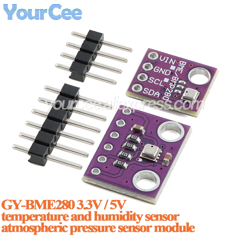10pcs/1pc BME280 Digital Temperature Humidity Atmospheric Pressure Sensor Module GY-BME280 I2C SPI 3.3V 5V Embedded Smart Home
