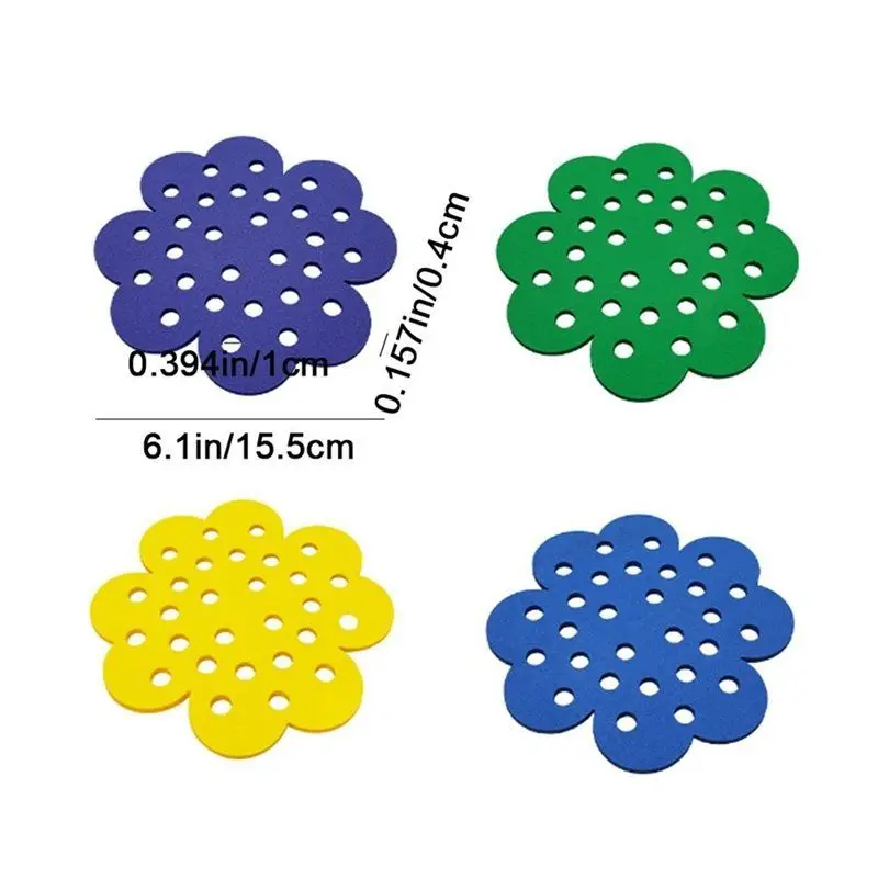 簡単使用4個入り花型浮遊式ミツバチ給水器PVCミツバチ給水ステーション装飾蝶ミツバチ給水器受粉者生息地