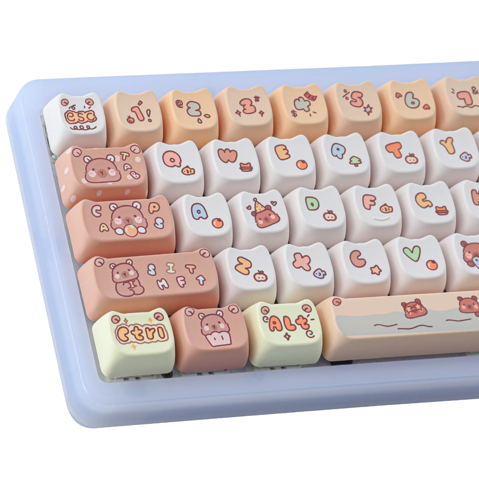 

Capybara Keycap Set PBT MAO Profile DYE-Sublimation 137 Keys for Mechanical Keyboards