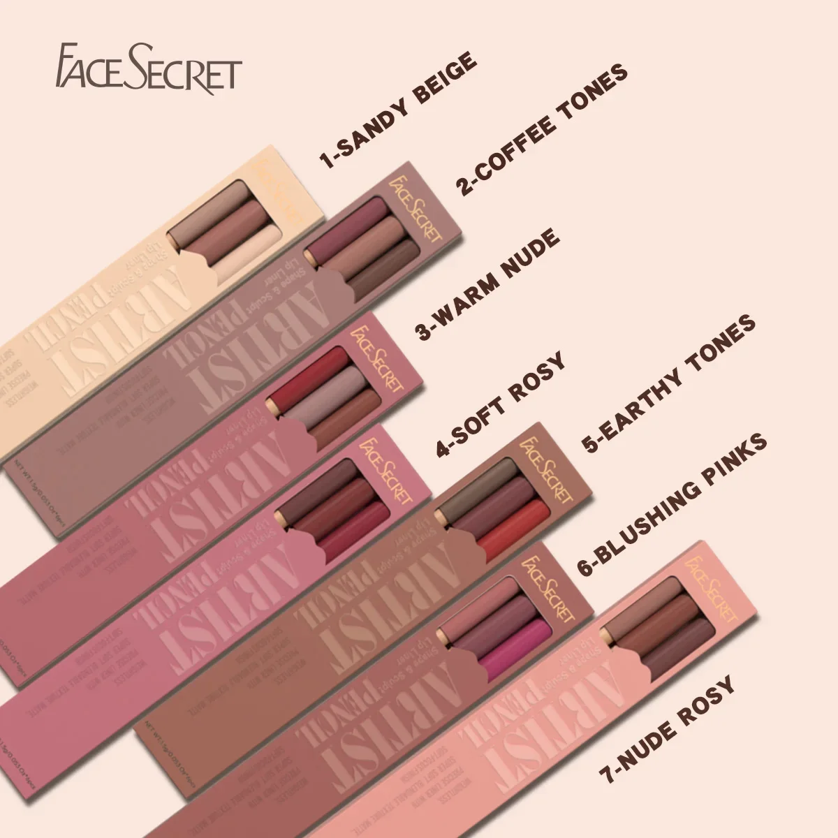 防水マットリップスティックセット,フェイスシークレットリップライナー,ベルベットリップライナー,長持ち,クリスマスギフトに最適,3個