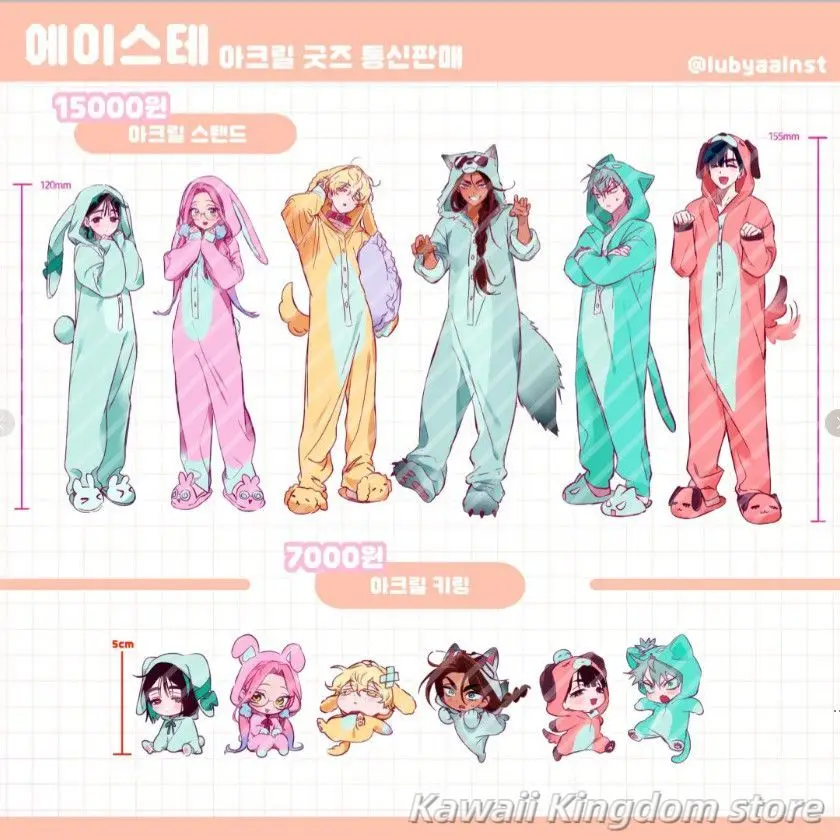 المرحلة الغريبة ‌   Mizi Sua Till Ivan Luka Hyuna Game أنيمي كوسبلاي حامل أكريليك نموذج لوحة ديكور مكتب علامة واقفة لسطح المكتب