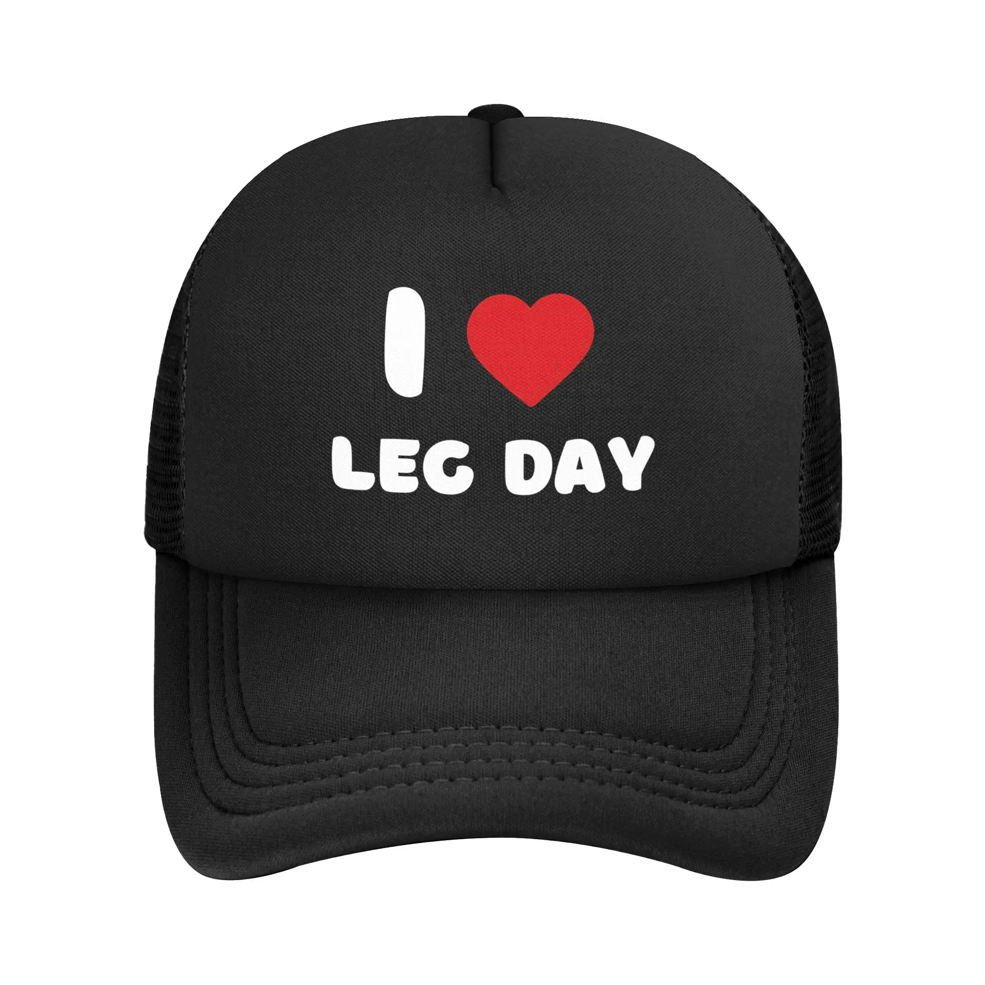 I Love Leg Day Mesh Baseball Cap Men Women Fashion Sun Caps  Dad Hat Breathable Snapback Caps Fishing Hat Summer Trucker Caps