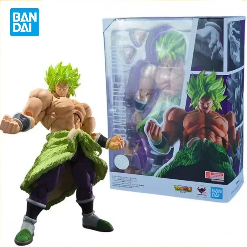 In Stock Original Bandai Dragon Ball SHF BROLY FULLPOWER Super Saiyan Anime Action Figure Model Collection Toys Hoilday Gifts