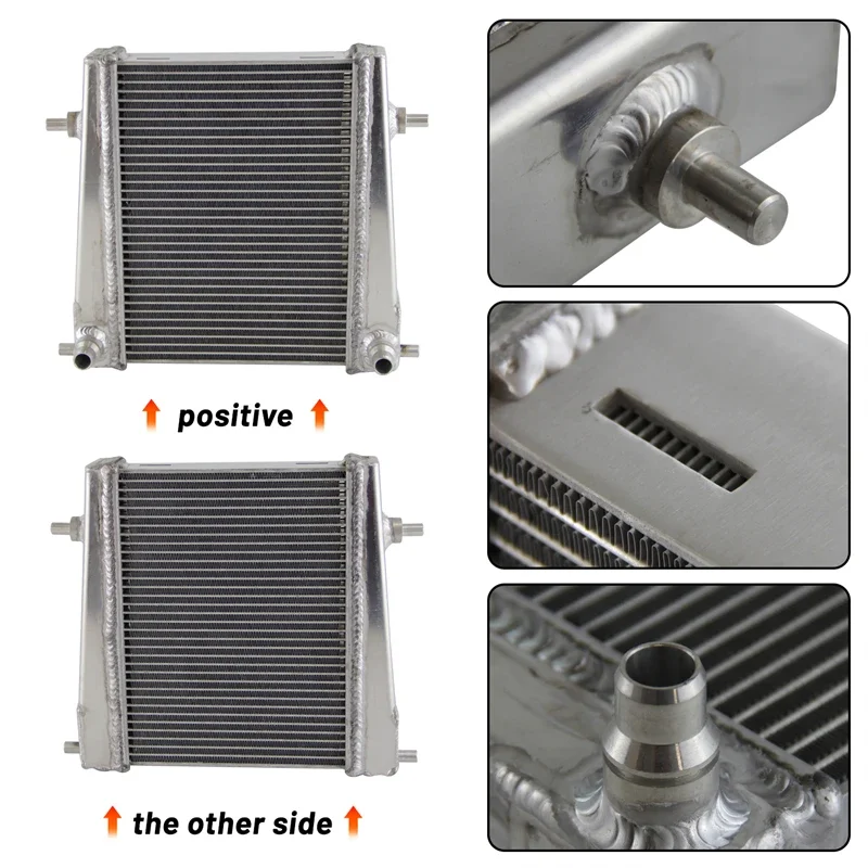 Performance Aluminum Auxiliary Radiators For Toyota Supra GR A90 B58 3.0L 20+ Black/Silver