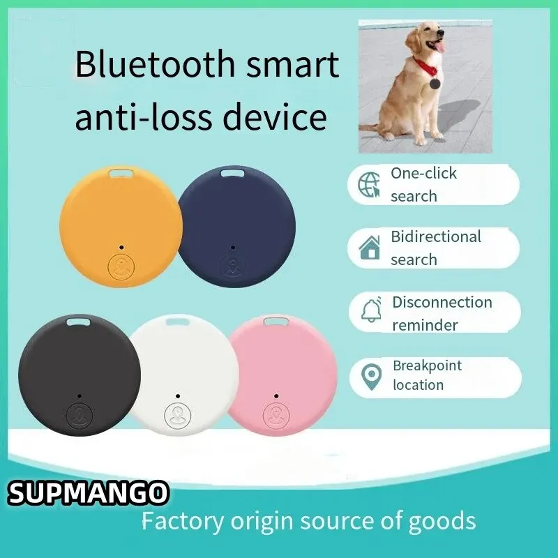 002 Mini Bluetooth 5.0 Tracker AntiLost Device Round Pet Kids Bag Wallet Tracking Smart Finder Locator